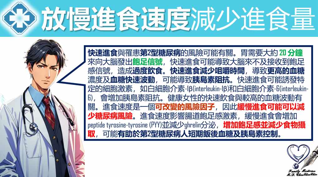 放慢進食速度減少進食量