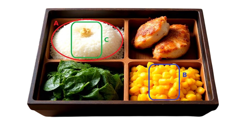 簡單的數學體積大小觀念破解常見醣類食物代換-便當.jpg