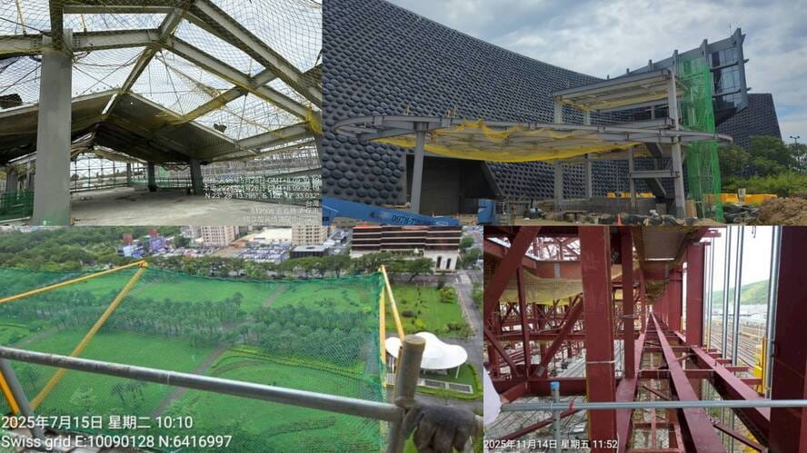 高架作業-綠色防護網